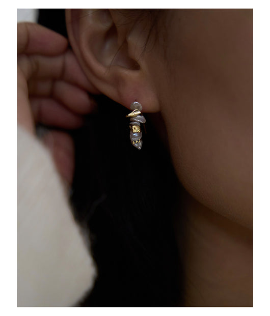 Aretes de Perla Barroca Natural Vintage - Image 11