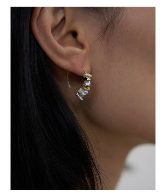 Aretes de Perla Barroca Natural Vintage - Image 14