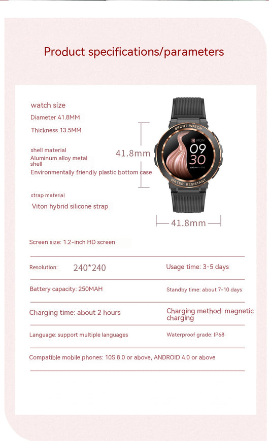 Reloj Inteligente Femenino MK60 con Llamadas Bluetooth y Múltiples Funciones - Image 15
