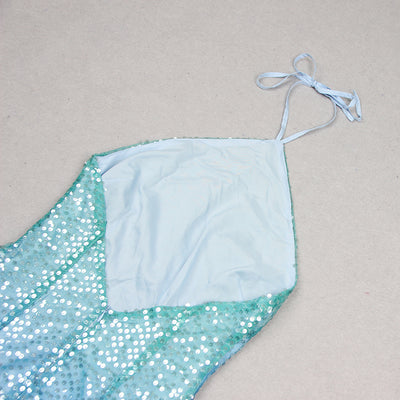 Vestido de Fiesta con Lentejuelas y Tirantes Plumados - Image 38
