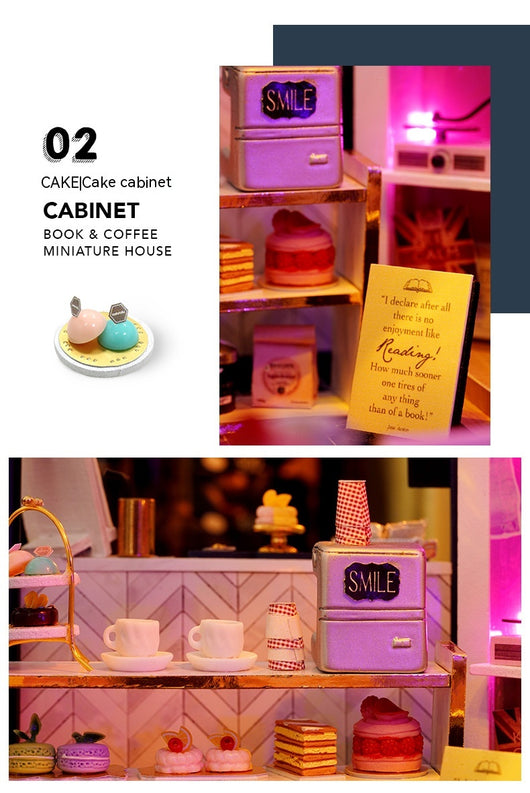 Casa de Café Cottage DIY - Maqueta de Madera Armable a Mano - Image 24