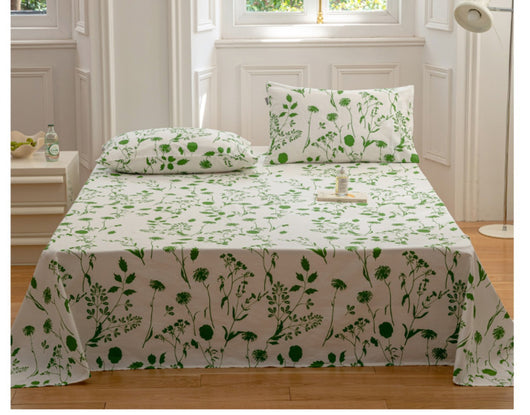 Sábana Estampada Algodón Puro Diseño Floral Pastoral Individual - Image 11