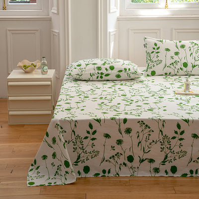 Sábana Estampada Algodón Puro Diseño Floral Pastoral Individual - Image 15