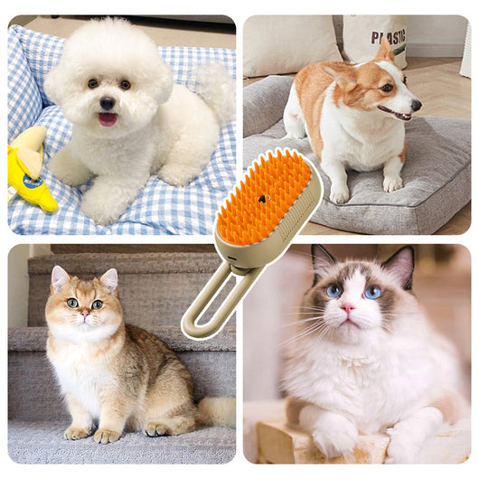 Cepillo de Vapor 3 en 1 para Mascotas - Peine Eléctrico con Spray para Gatos y Perros - Image 31