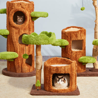 Árbol Rascador para Gatos en Madera Maciza con Juguete de Sisal Integrado - Image 7
