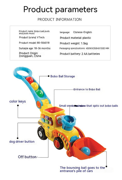 Carrito Empujador con Bolas Saltarinas - Juguete Multifunción 3 en 1 para Bebés y Niños Pequeños - Image 10