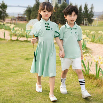 Conjunto Hanfu Familiar Tradicional Chino - Vestido Manga Corta Padre e Hijo - Image 11