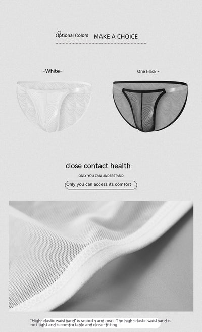 Slip Masculino de Malla Transparente Transpirable Cintura Baja - Image 17