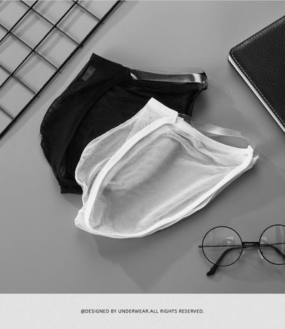 Slip Masculino de Malla Transparente Transpirable Cintura Baja - Image 24