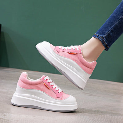 Zapatos de Cuero para Mujer con Suela Gruesa - Estilo Board Shoes - Image 12