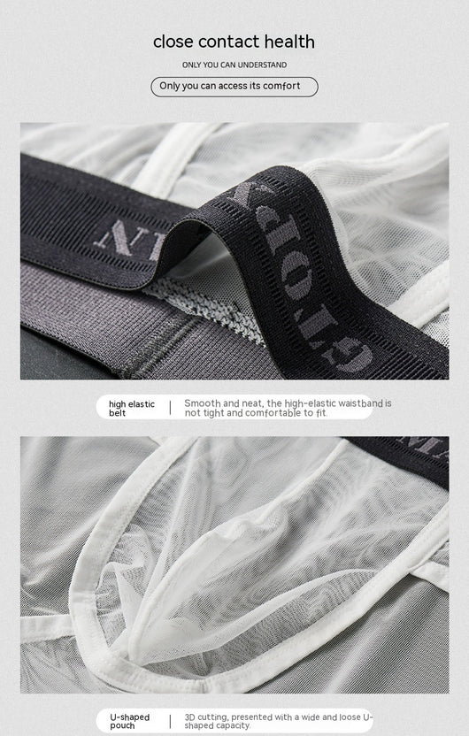 Calzoncillos de Malla Transparente de Seda de Hielo para Hombre - Image 11