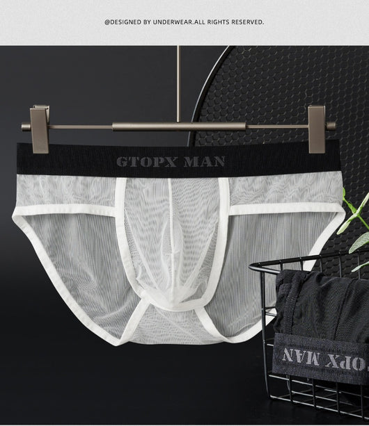Calzoncillos de Malla Transparente de Seda de Hielo para Hombre - Image 18