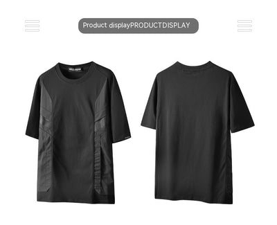 Camiseta de Verano Transpirable con Bolsillos y Diseño Patchwork - Image 16