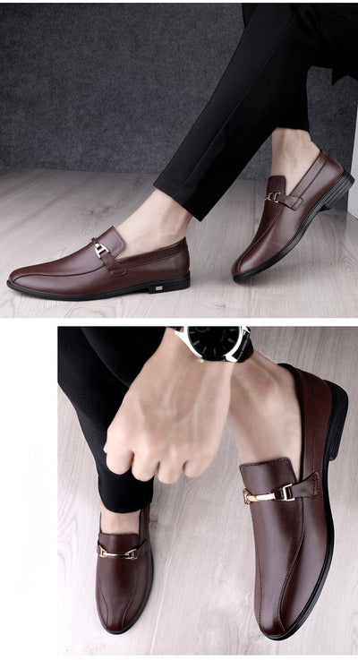 Zapatos de Cuero Casual Versátiles para Hombre y Mujer - Image 8