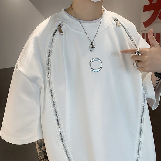 Playera Fresca con Diseño de Cierre para Hombre - Manga Corta - Image 17