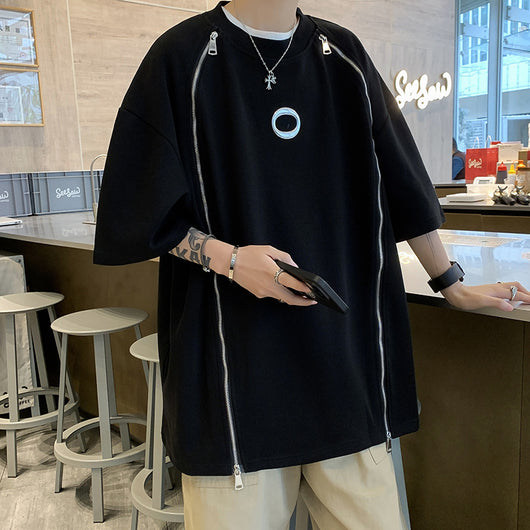 Playera Fresca con Diseño de Cierre para Hombre - Manga Corta - Image 18
