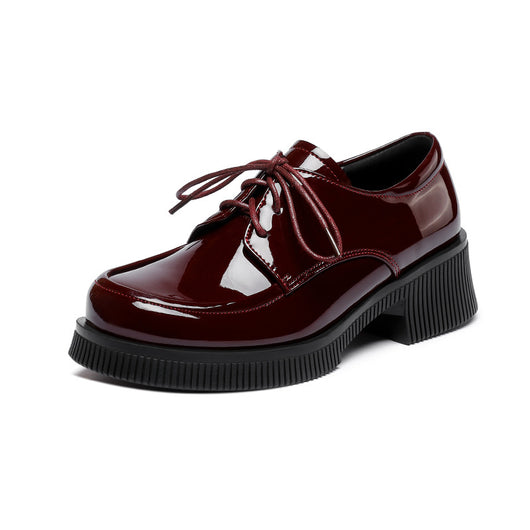 Zapatos de Cuero Charol para Mujer con Cordones - Estilo Casual Elegante - Image 9