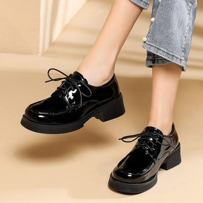 Zapatos de Cuero Charol para Mujer con Cordones - Estilo Casual Elegante - Image 13