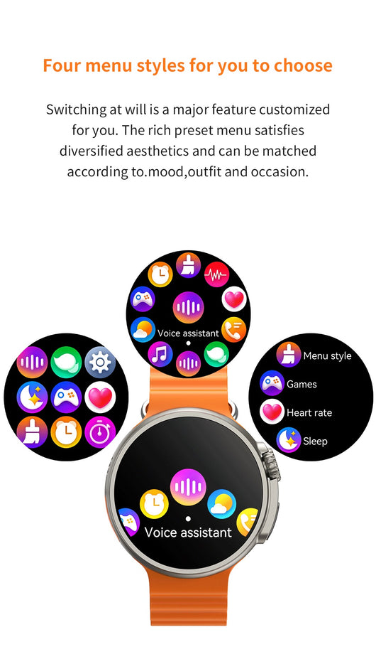 Reloj Inteligente K9 Pantalla Redonda 1.39" con Carga Inalámbrica y NFC - Image 15