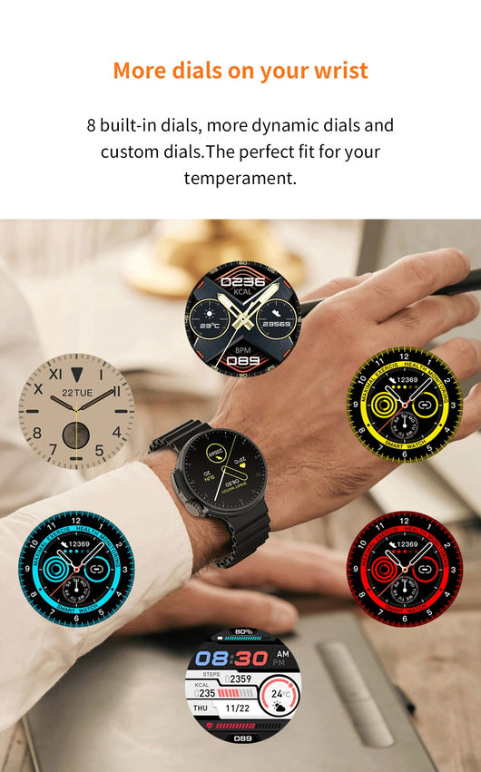 Reloj Inteligente K9 Pantalla Redonda 1.39" con Carga Inalámbrica y NFC - Image 16