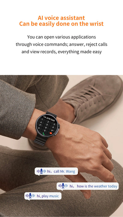 Reloj Inteligente K9 Pantalla Redonda 1.39" con Carga Inalámbrica y NFC - Image 19