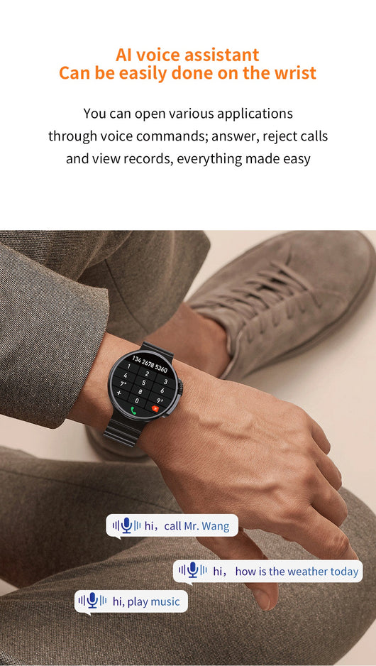 Reloj Inteligente K9 Pantalla Redonda 1.39" con Carga Inalámbrica y NFC - Image 19