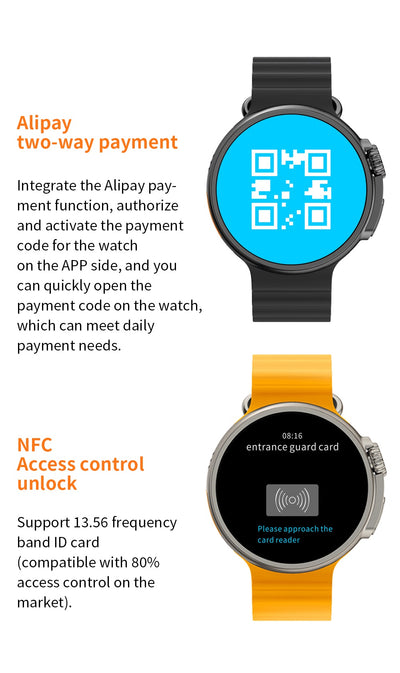 Reloj Inteligente K9 Pantalla Redonda 1.39" con Carga Inalámbrica y NFC - Image 20