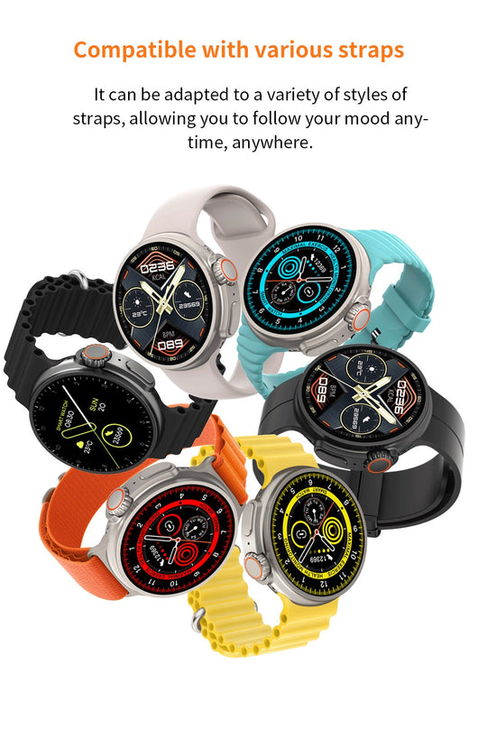 Reloj Inteligente K9 Pantalla Redonda 1.39" con Carga Inalámbrica y NFC - Image 27