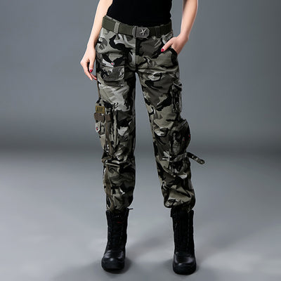 Pantalones de Trabajo Rectos Cintura Alta Holgados para Mujer - Image 10