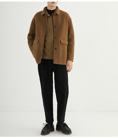 Abrigo de Lana Reversible Estilo Británico para Hombre - Image 24