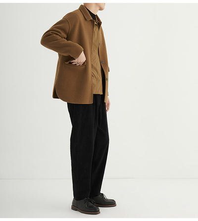 Abrigo de Lana Reversible Estilo Británico para Hombre - Image 25