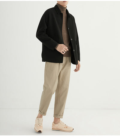 Abrigo de Lana Reversible Estilo Británico para Hombre - Image 26