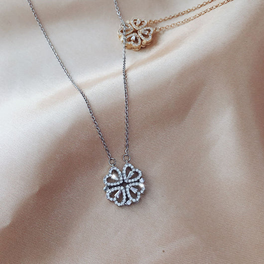Collar Trébol de Cuatro Hojas Desmontable con Circones - Cadena Corta Multiuso para Mujer - Image 57