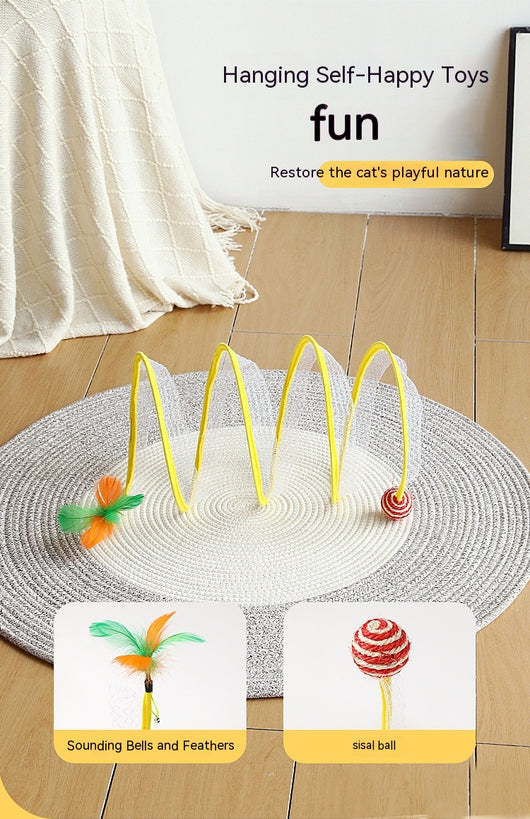 Túnel Plegable para Gatos con Juguete Ratón - Juguete Interactivo S Type - Image 17