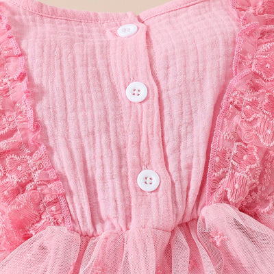 Vestido Romper Niña Verano 2024 Encaje Floral Triangular sin Mangas - Image 19