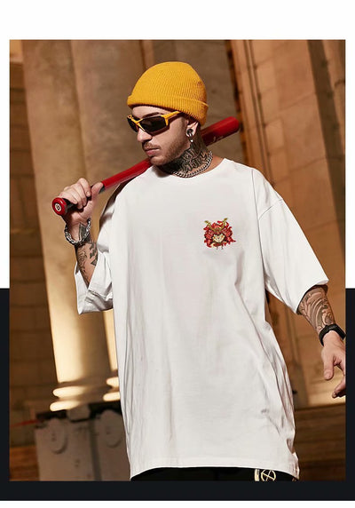 Camiseta Estampada Onda Street Dance Retro - Cuello Redondo Manga Corta Hombre - Image 13