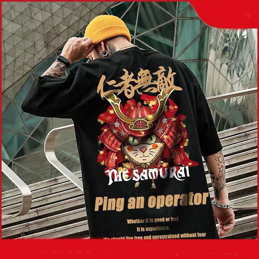 Camiseta Estampada Onda Street Dance Retro - Cuello Redondo Manga Corta Hombre - Image 22