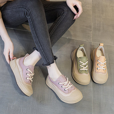 Tenis Plataforma de Cuero para Mujer - Estilo Casual Moderno - Image 24