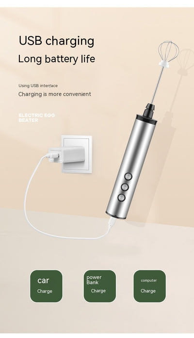 Batidora de Mano Portátil con Tres Cabezales y Carga USB - Image 8