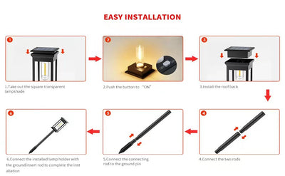 Lámpara Solar Exterior Impermeable para Patio y Jardín - Image 13