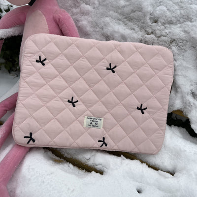 Bolsa Organizadora para Cuadernos con Bordado de Rombos y Moño - Image 35