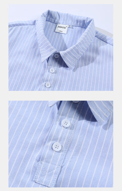 Camisa Casual a Rayas para Parejas - Image 16