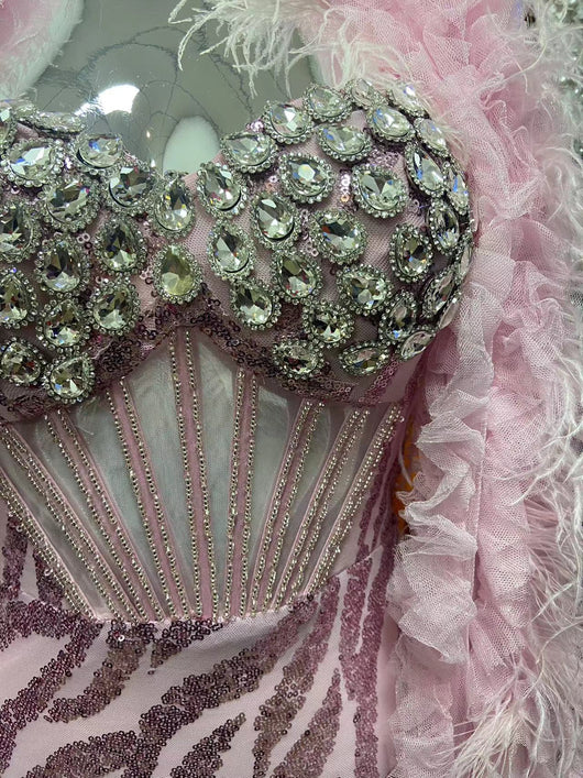 Vestido Tubo Brillante con Lentejuelas y Bordados para Mujer - Image 18