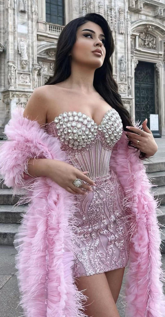 Vestido Tubo Brillante con Lentejuelas y Bordados para Mujer - Image 21