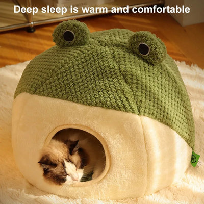 Cama Térmica para Mascotas Pequeñas - Nido Acogedor Serie Ranita con Funda Extraíble - Image 9