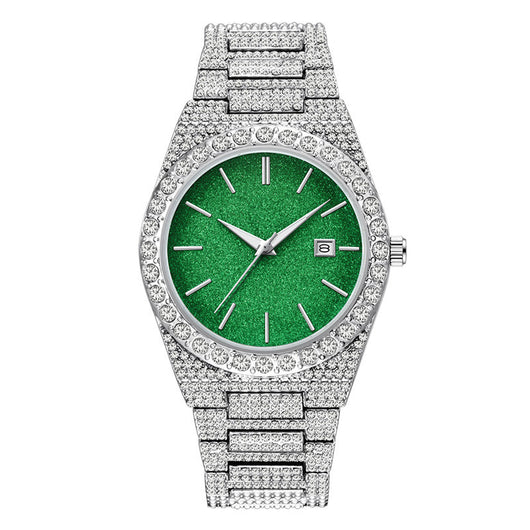Reloj de Cuarzo para Hombre con Calendario y Diamantes - Image 13