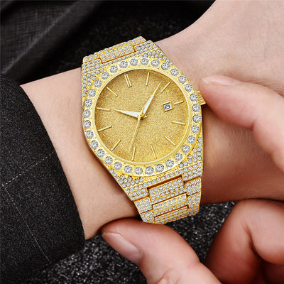Reloj de Cuarzo para Hombre con Calendario y Diamantes - Image 16