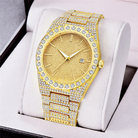 Reloj de Cuarzo para Hombre con Calendario y Diamantes - Image 24