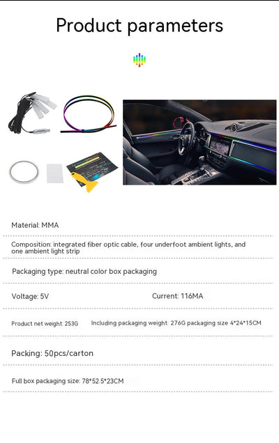 Barra LED Ambiental Oculta para Auto - Iluminación Personalizada - Image 37