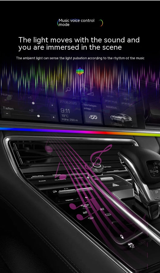 Barra LED Ambiental Oculta para Auto - Iluminación Personalizada - Image 47